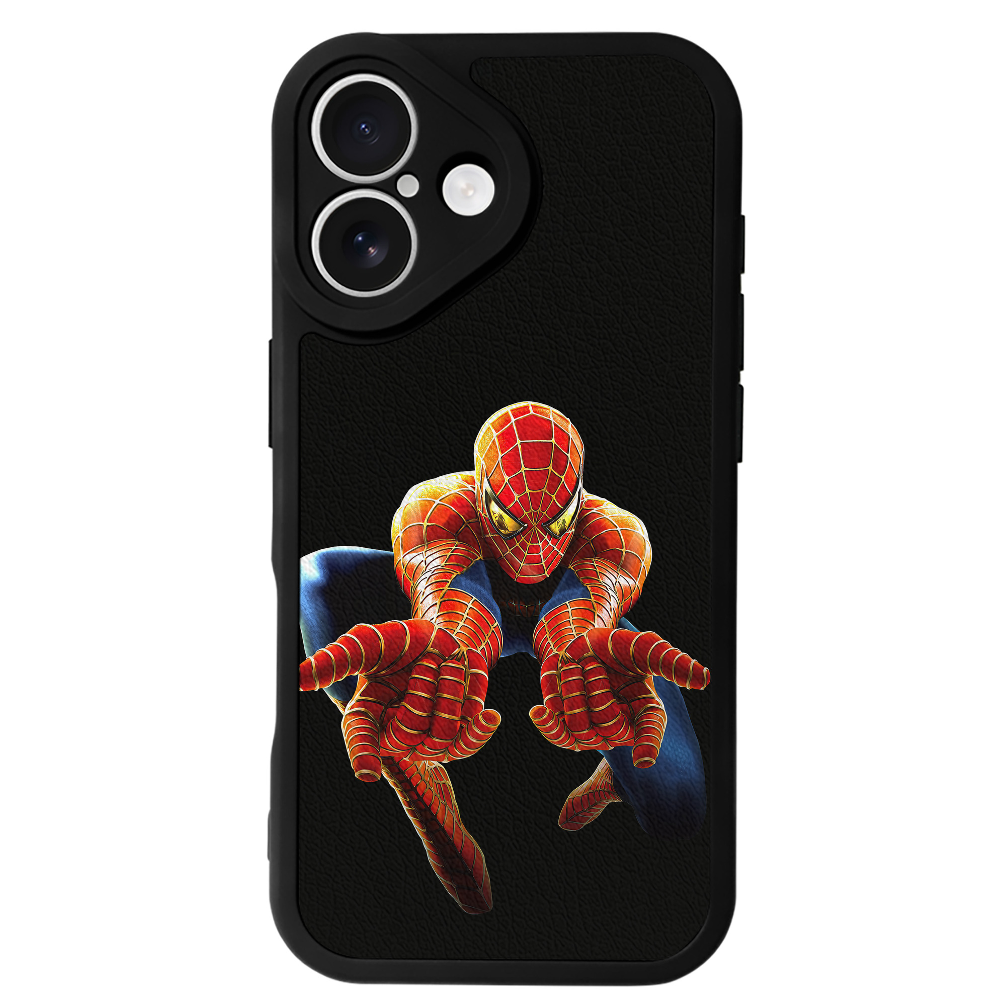 Spider Man スパイダーマン 【iPhone 16シリーズ対応】シリコンスマホケース（レザー調） 材質：シリコン